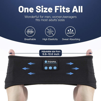 Bluetooth Sports Headband Headphones Ultra-Thin HD Stereo for Workout, Travel, Meditation