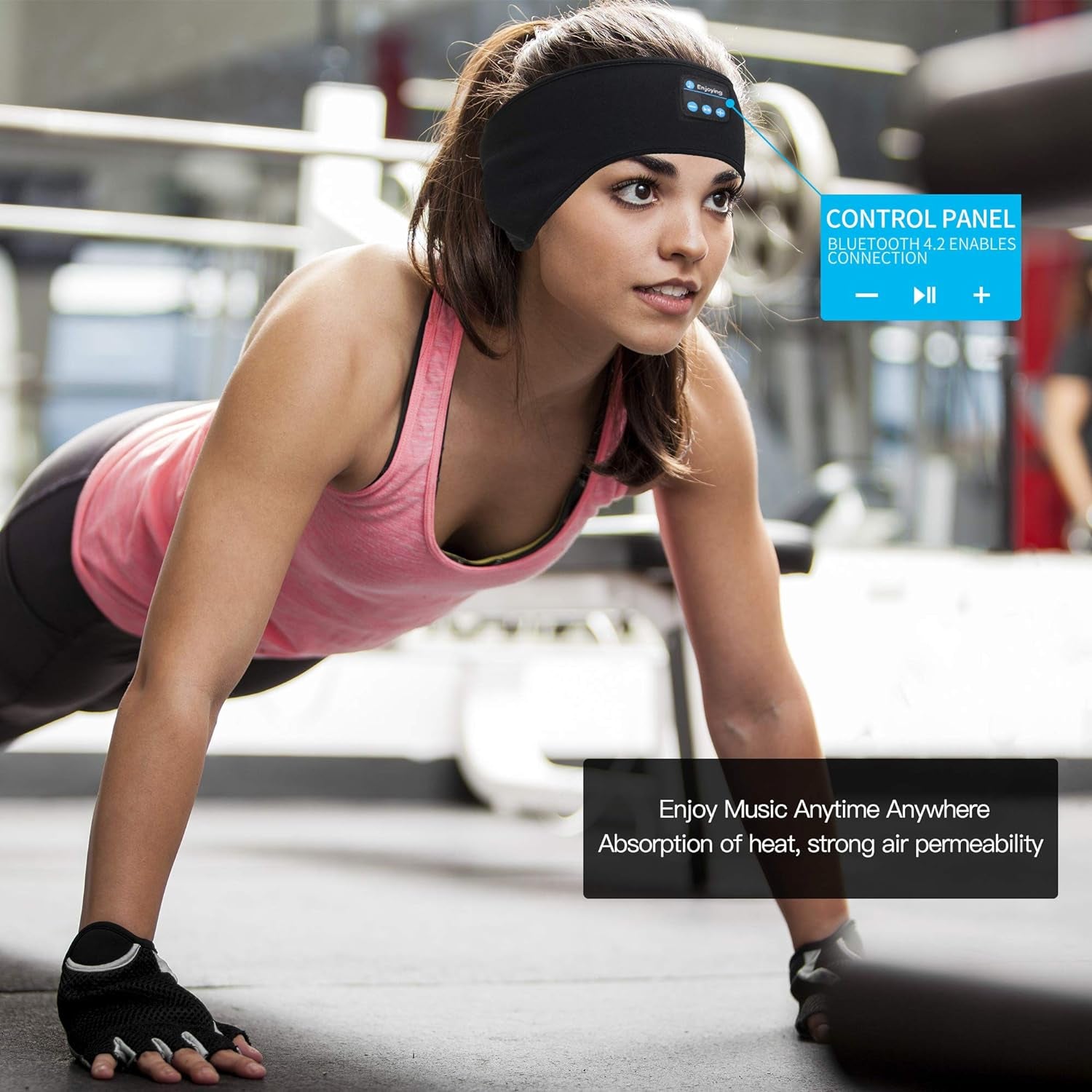 Bluetooth Sports Headband Headphones Ultra-Thin HD Stereo for Workout, Travel, Meditation